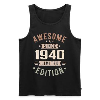 Original des années 1940 Vintage Vintage anniversaire des années 1940 - Débardeur bio Premium Homme - noir - Devant - Michal (187cm)
