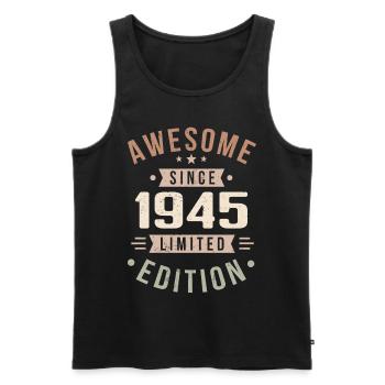 Original 1945 Vintage Vintage Birthday 1945 - Men's Premium Organic Tank Top - black - Front - Michal (187cm)