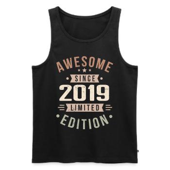 Original 2019 Jahrgang Vintage Geburtstag 2019 - Männer Premium Bio Tank Top - Schwarz - Vorne - AI Model Male 178 light (178cm)