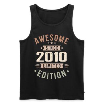 Original 2010 Vintage Vintage Birthday 2010 - Men's Premium Organic Tank Top - black - Front - Michal (187cm)