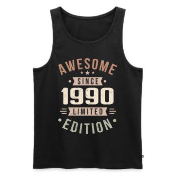 Original 1990's Vintage Vintage Birthday 1990's - Men's Premium Organic Tank Top - black - Front - AI Model Male 178 light (178cm)