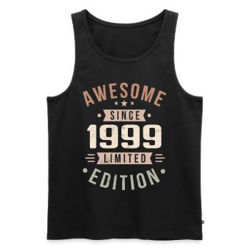 Original 1999 Vintage Vintage Anniversaire 1999 - Débardeur bio Premium Homme - noir - Devant - AI Model Male 178 light (178cm)