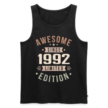 Original 1992 Vintage Vintage Birthday 1992 - Men's Premium Organic Tank Top - black - Front - Michal (187cm)