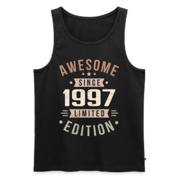 Original 1997 Vintage Vintage Birthday 1997 - Men's Premium Organic Tank Top - black - Front - Michal (187cm)