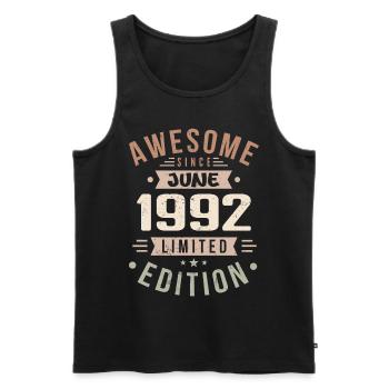 June 1992 Birthday June 1992 Gift June 1992 - Men's Premium Organic Tank Top - black - Front - Michal (187cm)