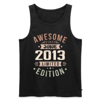 June 2013 Birthday June 2013 Gift June 2013 - Men's Premium Organic Tank Top - black - Front - Michal (187cm)