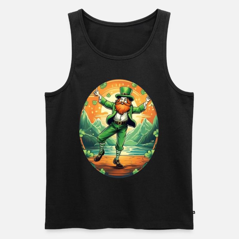 Danse trèfle de la Saint-Patrick - Débardeur bio Premium Homme - noir