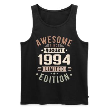 August 1994 Geburtstag im August 1994 Vintage 1994 - Männer Premium Bio Tank Top - Schwarz - Vorne - Michal (187cm)