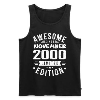 November 2000 Gift Idea Legend November 2000 - Men's Premium Organic Tank Top - black - Front - Michal (187cm)