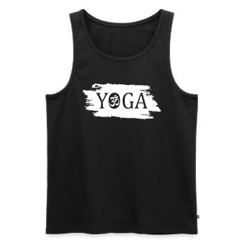 Yoga Om - Männer Premium Bio Tank Top - Schwarz - Vorne - Michal (187cm)