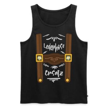Leather Pants (Replacement Edition) - Men's Premium Organic Tank Top - black - Front - AI Model Male 178 light (178cm)