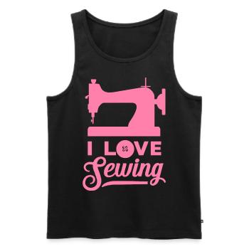 I Love Sewing Seamstress Seamstress - Men's Premium Organic Tank Top - black - Front - AI Model Male 178 light (178cm)