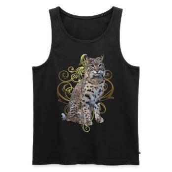 Lynx - Men's Premium Organic Tank Top - black - Front - AI Model Male 178 light (178cm)