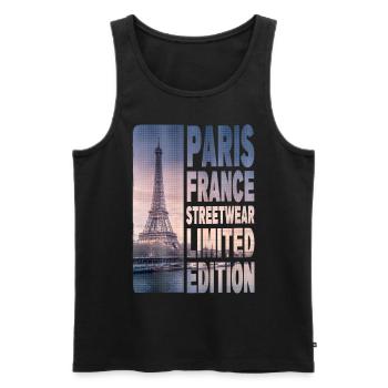 Paris Frankreich Stadt Skyline Heimat Liebe - Männer Premium Bio Tank Top - Schwarz - Vorne - Michal (187cm)