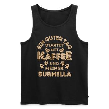 Burmilla Katze Kaffee Cafe - Männer Premium Bio Tank Top - Schwarz - Vorne - Michal (187cm)