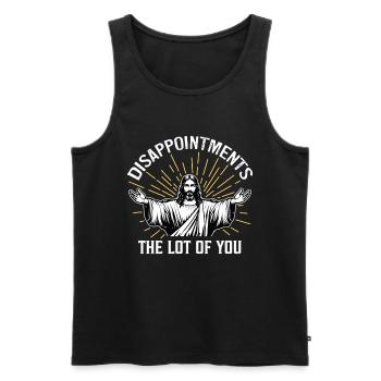 Enttäuschungen Die Menge von euch - Männer Premium Bio Tank Top - Schwarz - Vorne - AI Model Male 178 light (178cm)