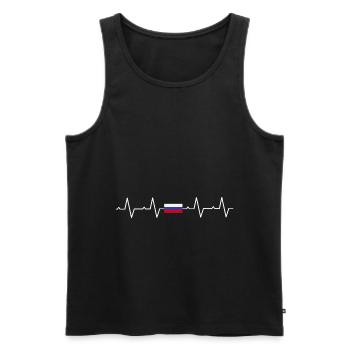 Russland - Männer Premium Bio Tank Top - Schwarz - Vorne - Michal (187cm)