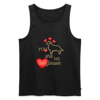 Tierliebe; Hundefreund - Männer Premium Bio Tank Top - Schwarz - Vorne - Michal (187cm)