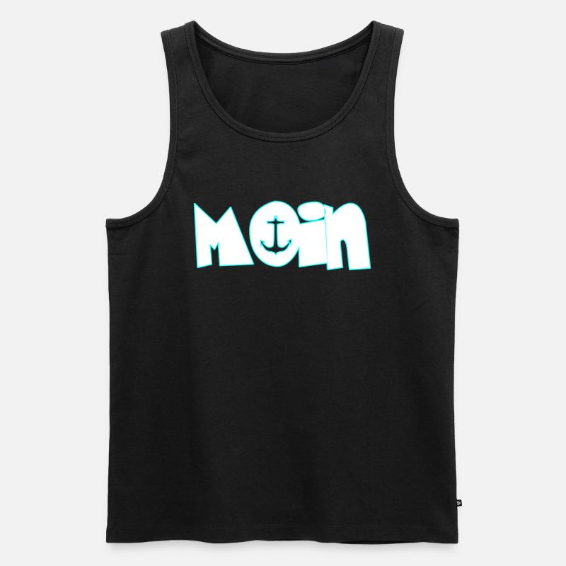 Moin - Männer Premium Bio Tank Top - Schwarz