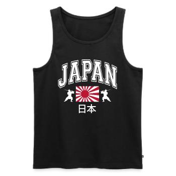 Japan - Men's Premium Organic Tank Top - black - Front - AI Model Male 178 light (178cm)