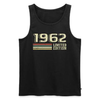 Jahrgang 1962 Geburtstag 1962 Jahrgang 1962 - Männer Premium Bio Tank Top - Schwarz - Vorne - AI Model Male 178 light (178cm)