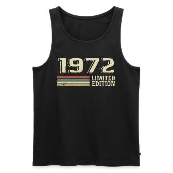 Jahrgang 1972 Geburtstag 1972 Jahrgang 1972 - Männer Premium Bio Tank Top - Schwarz - Vorne - Michal (187cm)