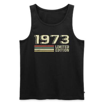 Jahrgang 1973 Geburtstag 1973 Jahrgang 1973 - Männer Premium Bio Tank Top - Schwarz - Vorne - Michal (187cm)