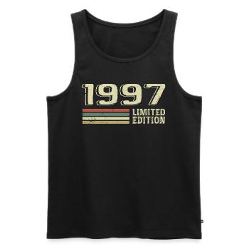 Jahrgang 1997 Geburtstag 1997 Jahrgang 1997 - Männer Premium Bio Tank Top - Schwarz - Vorne - Michal (187cm)