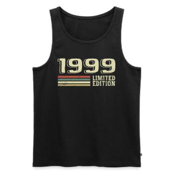 Jahrgang 1999 Geburtstag 1999 Jahrgang 1999 - Männer Premium Bio Tank Top - Schwarz - Vorne - Michal (187cm)