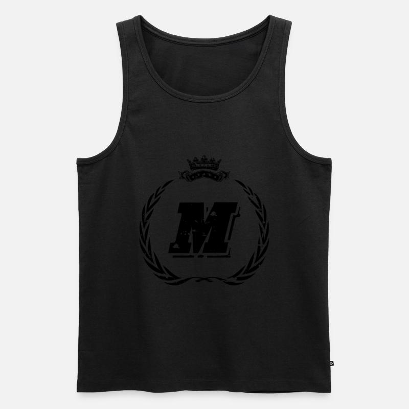 M Buchstabe Kranz - Männer Premium Bio Tank Top - undefined