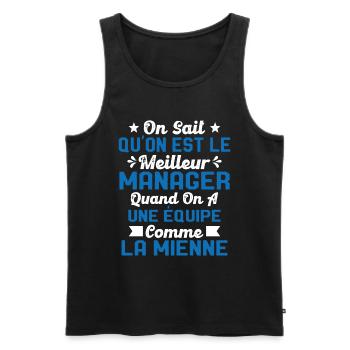 Meilleur Chef a une équipe comme la mienne - Débardeur bio Premium Homme - noir - Devant - Michal (187cm)