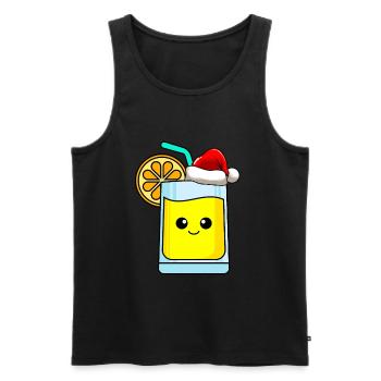 Lemonade Weihnachten Comic Xmas - Männer Premium Bio Tank Top - Schwarz - Vorne - AI Model Male 178 light (178cm)