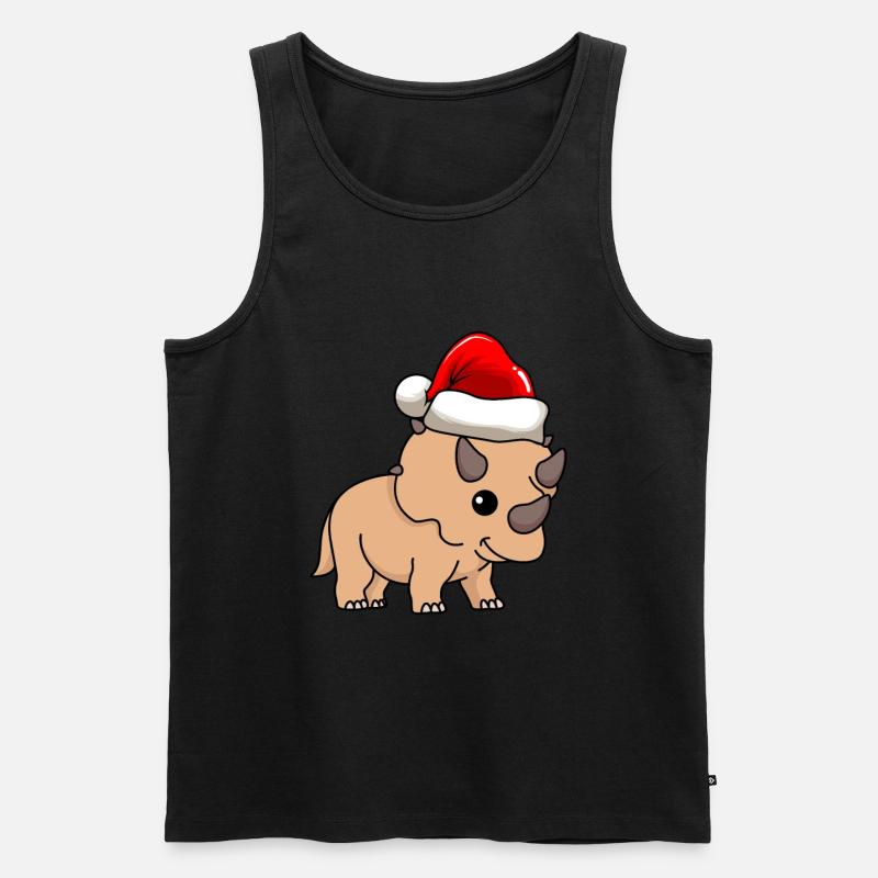 Dinosaurier triceratops Weihnachten - Männer Premium Bio Tank Top - undefined