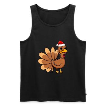 Truthan Comic Christmas - Men's Premium Organic Tank Top - black - Front - AI Model Male 178 light (178cm)