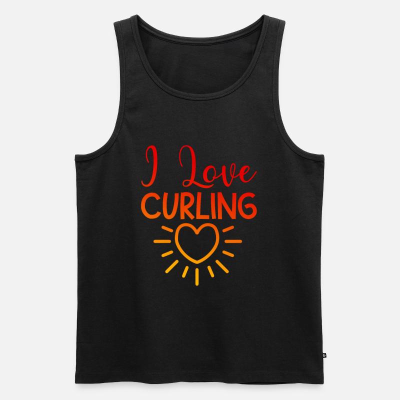 Ich liebe Curling - Männer Premium Bio Tank Top - undefined