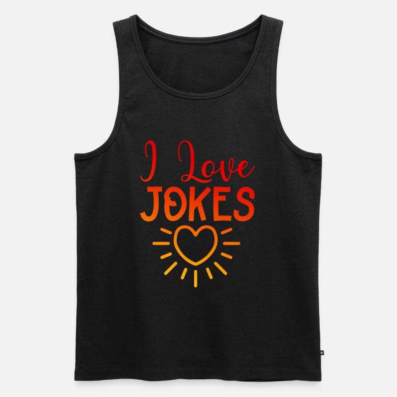 Ich liebe Witze - Männer Premium Bio Tank Top - undefined