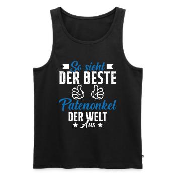 This is what the best godfather in the world looks like - Men's Premium Organic Tank Top - black - Front - Michal (187cm)