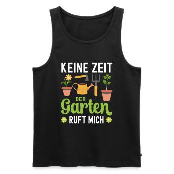 Gärtnerin Gärtner Kleingärtner Gartenarbeit Spruch - Männer Premium Bio Tank Top - Schwarz - Vorne - Michal (187cm)