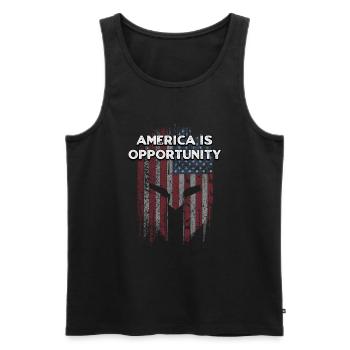 Amerika ist eine Chance für die Unabhängigkeit am 4. Juli - Männer Premium Bio Tank Top - Schwarz - Vorne - AI Model Male 178 light (178cm)