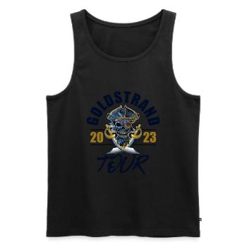 Golden Sands 2023 Skeleton - Men's Premium Organic Tank Top - black - Front - Michal (187cm)
