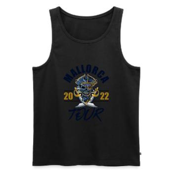 Mallorca 2023 Skelett - Männer Premium Bio Tank Top - Schwarz - Vorne - AI Model Male 178 light (178cm)