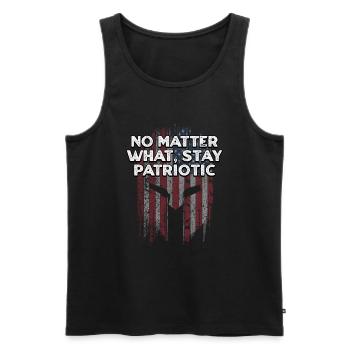 Peu importe le patriotisme américain patriotique États-Unis - Débardeur bio Premium Homme - noir - Devant - AI Model Male 178 light (178cm)