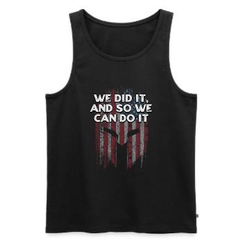 We Did It Patriotic American Patriotism USA - Men's Premium Organic Tank Top - black - Front - AI Model Male 178 light (178cm)