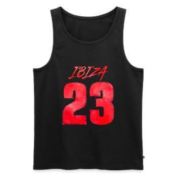 Ibiza 23 Urlaub 2023 - Männer Premium Bio Tank Top - Schwarz - Vorne - Michal (187cm)