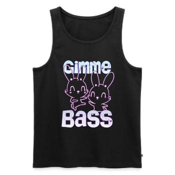 Bunnies dancing rave party - Men's Premium Organic Tank Top - black - Front - AI Model Male 178 light (178cm)