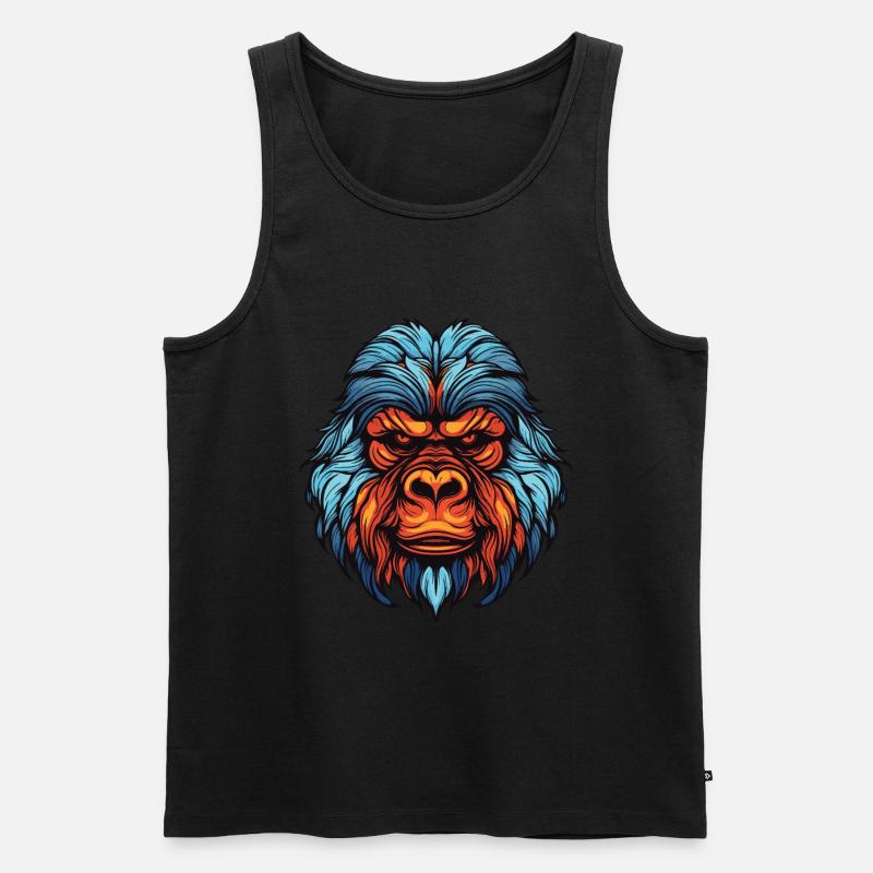 Gorilla Portrait - Männer Premium Bio Tank Top - undefined