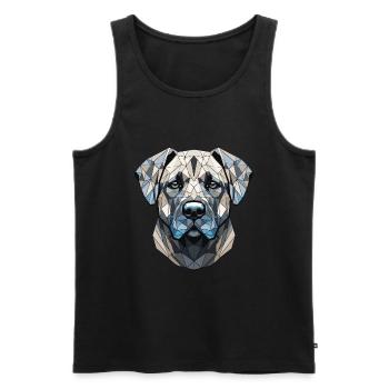 Portrait de chien Kangal - Débardeur bio Premium Homme - noir - Devant - Michal (187cm)