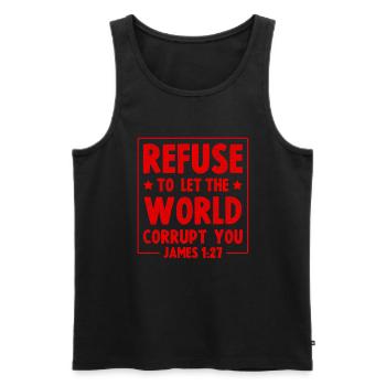 bibel verse - Männer Premium Bio Tank Top - Schwarz - Vorne - AI Model Male 178 light (178cm)