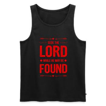 gott bibel spruch - Männer Premium Bio Tank Top - Schwarz - Vorne - Michal (187cm)