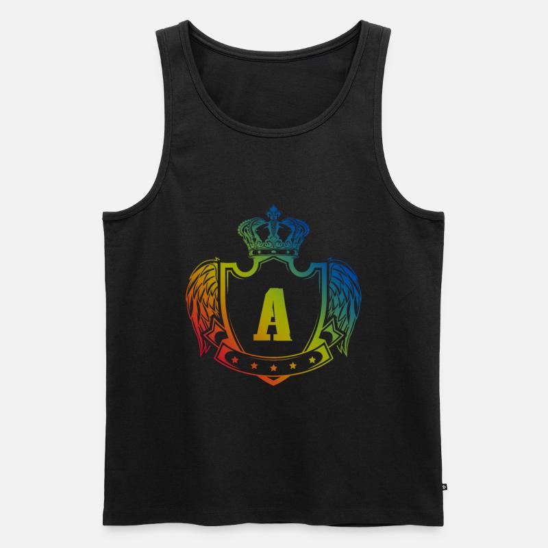 A Buchstabe Wappen - Männer Premium Bio Tank Top - undefined